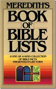 Meredith's Book of Bible Lists - a Review